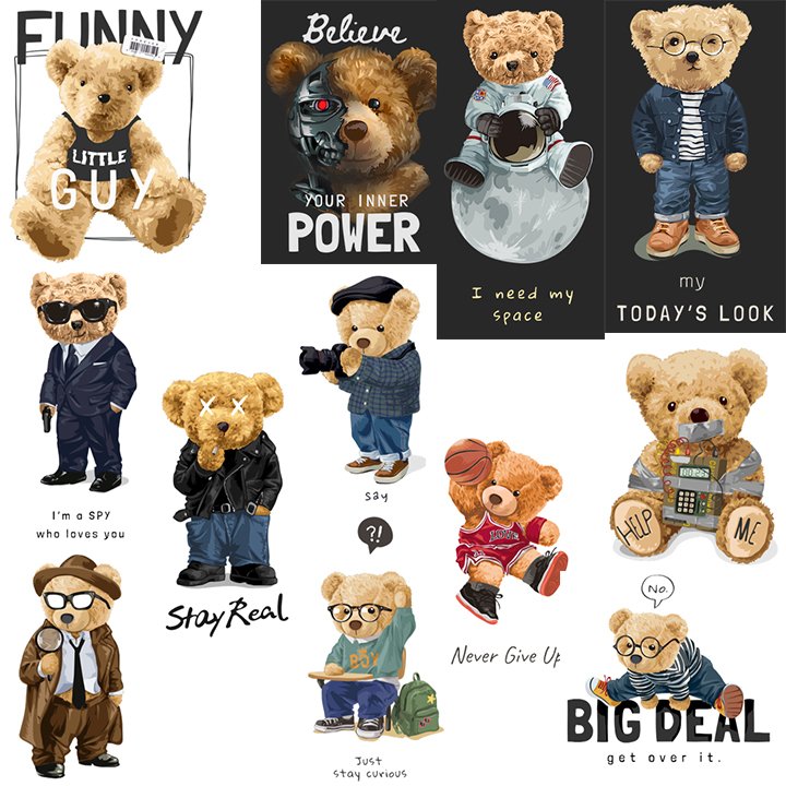 CUTE BEAR Designs vol.4 A4 Sheet