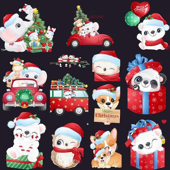 IRON ON Christmas Designs vol.5 A4 size