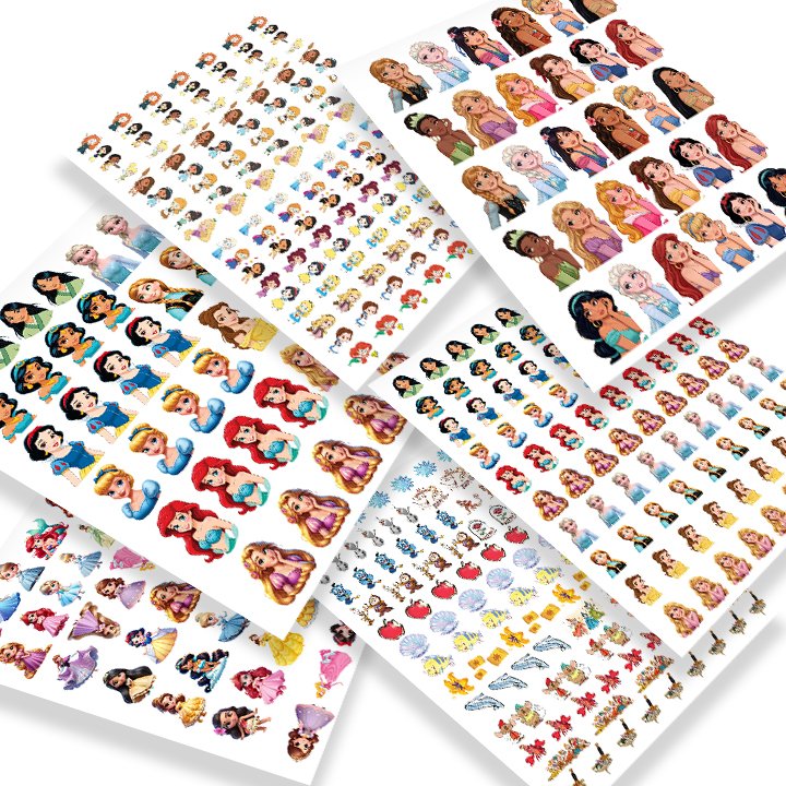 IRON ON - PRINCESS Designs vol 1 Fit for 4cm Ribbons