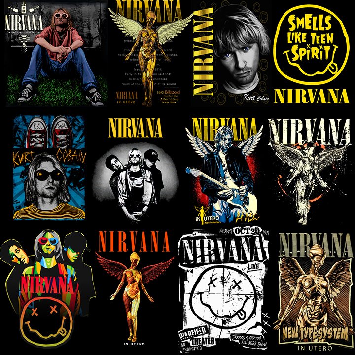 NIRVANA Designs A3 size Halftone Prints