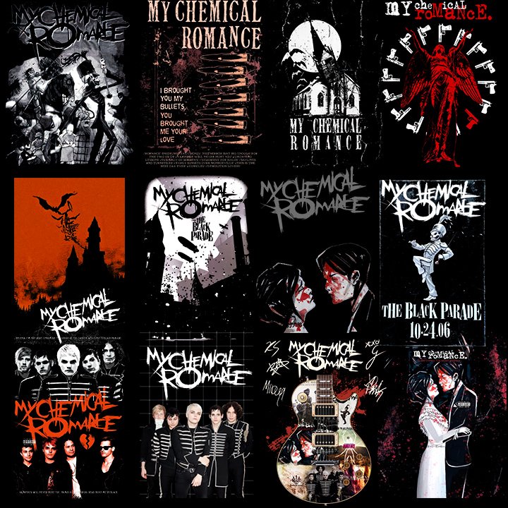 MY CHEMICAL ROMANCE Designs A3 size Halftone Prints