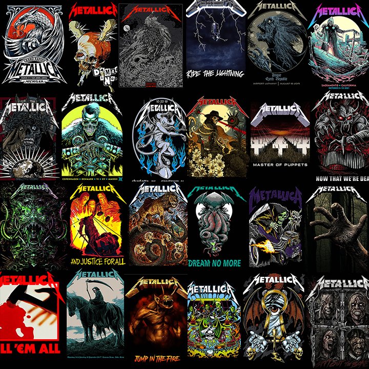 METALLICA Designs vol.2 Halftone Print A3 size