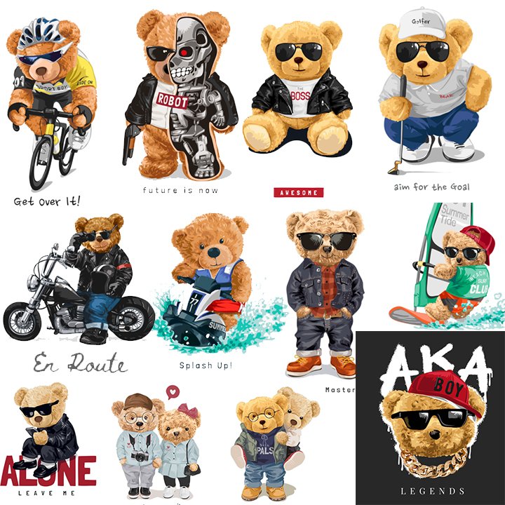 CUTE BEAR Designs vol.2 A4 Sheet