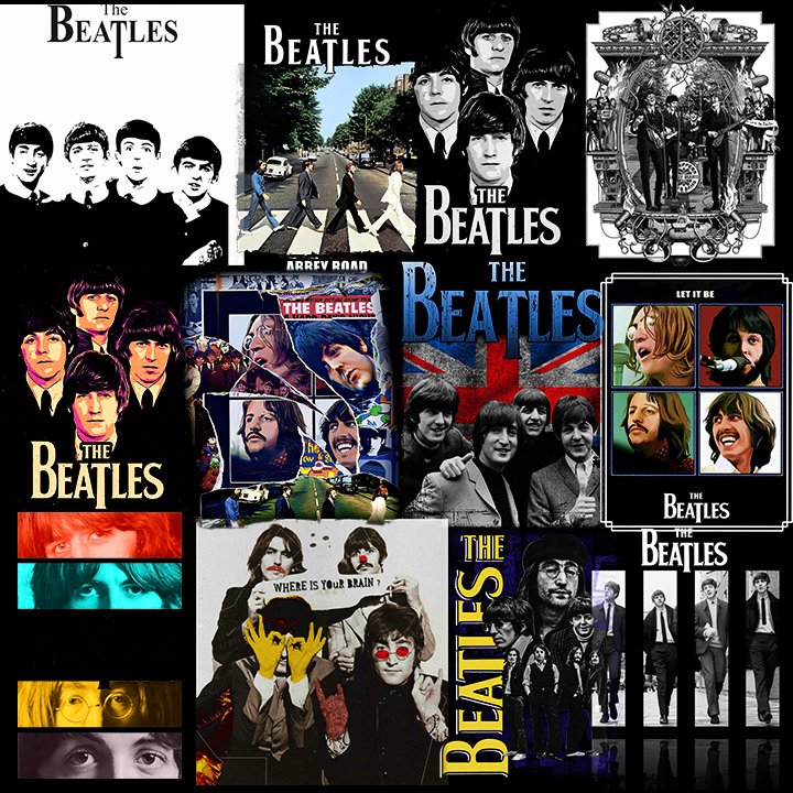 BEATLES Designs vol.1 A3 size Halftone Prints