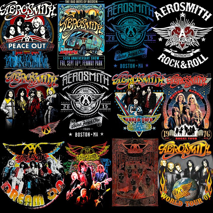 AEROSMITH Designs A3 size Halftone Prints