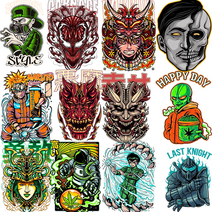 Assorted Designs vol.7 A4 Size Ready to Press