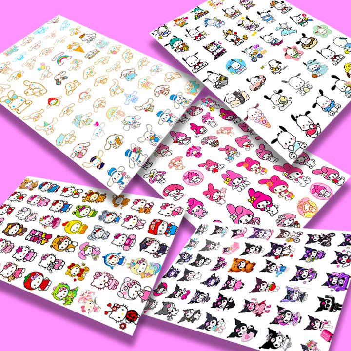 IRON ON Patches vol.10 Toons and Anime Designs in A4 sheet