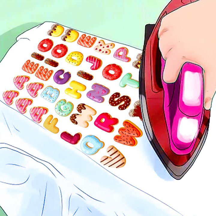 IRON ON Alphabet Designs vol.2 A4 sheet