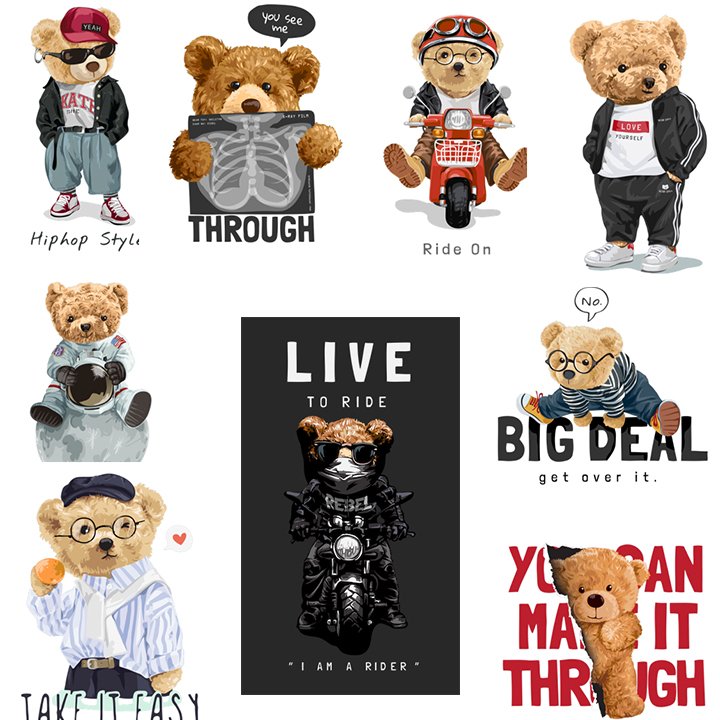 CUTE BEAR Designs vol.1 A4 Sheet