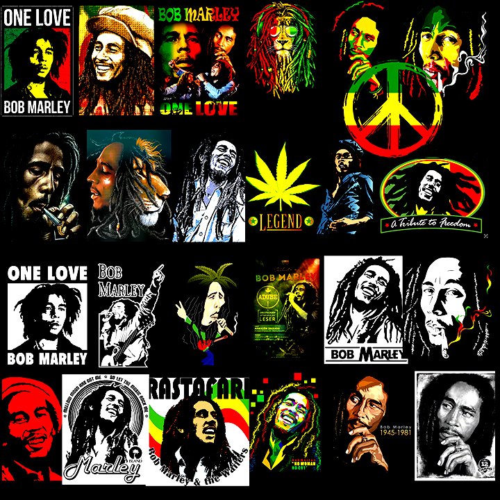 BOB MARLEY Designs vol.1 Halftone Print A3 size