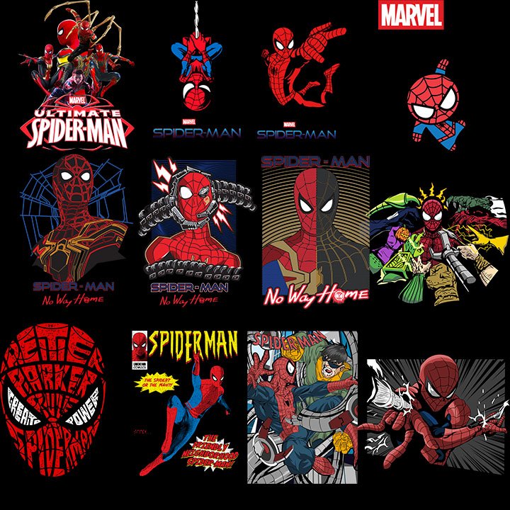 Spiderman Designs A4 size IRON ON